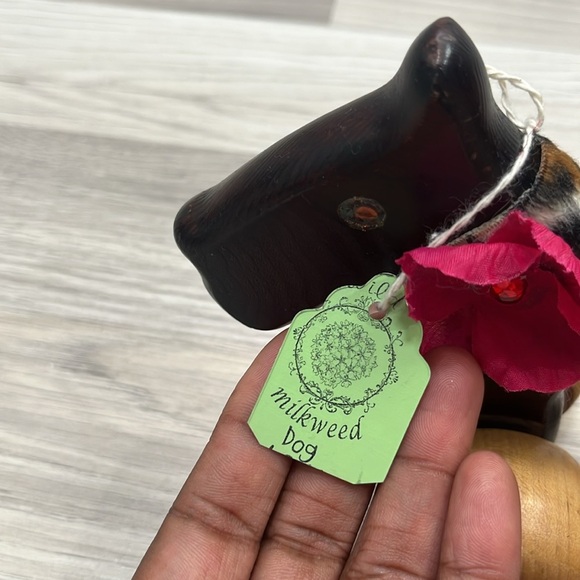 MilkWeed Dog Rolling Wooden Massager Dog Gift Animal Terrier Toy On Wheels - Picture 3 of 12